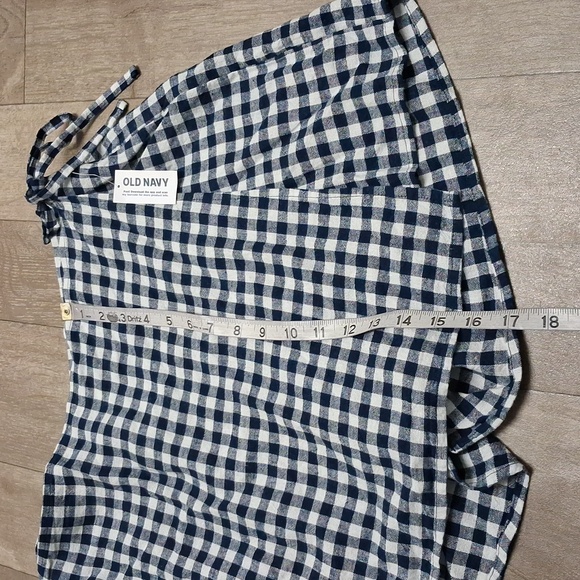 Womens Nwt Old Navy‎ Linen Blend Gingham Wrap Tie Front Skort Shorts - Picture 5 of 8